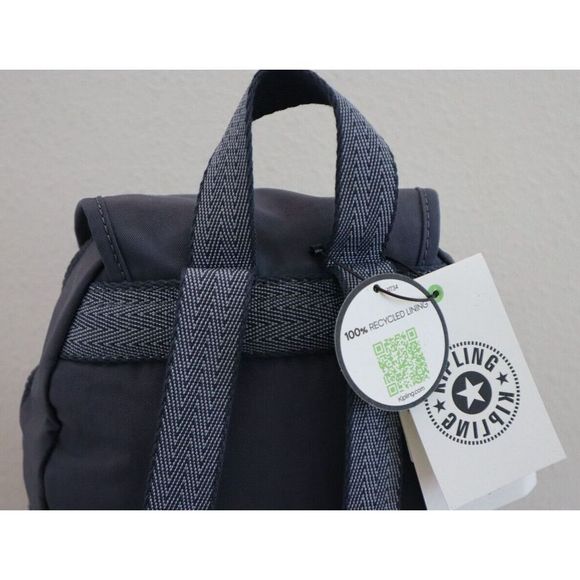 Kipling K19307 0LN Women's Sz Small Foggy Gray Lovebug Backpack $109 - Picture 3 of 13